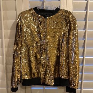 XXL Gold Sequin Women's Jacket